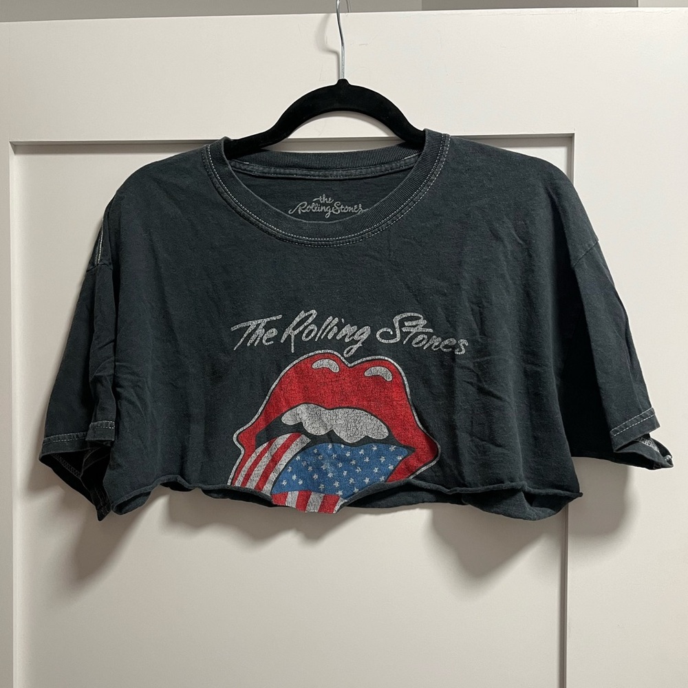 CROPPED ROLLING STONES TEE